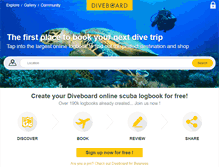 Tablet Screenshot of diveboard.com